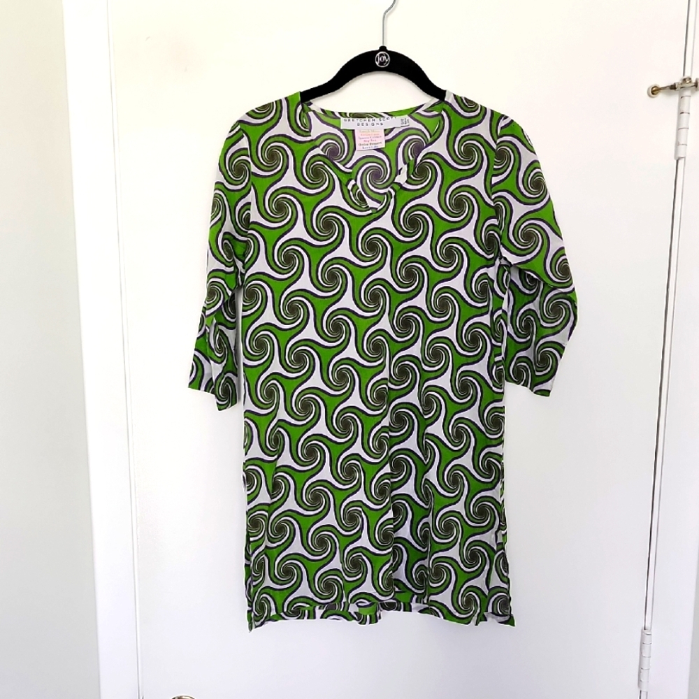 Gretchen Scott Green Swirl Girls Top